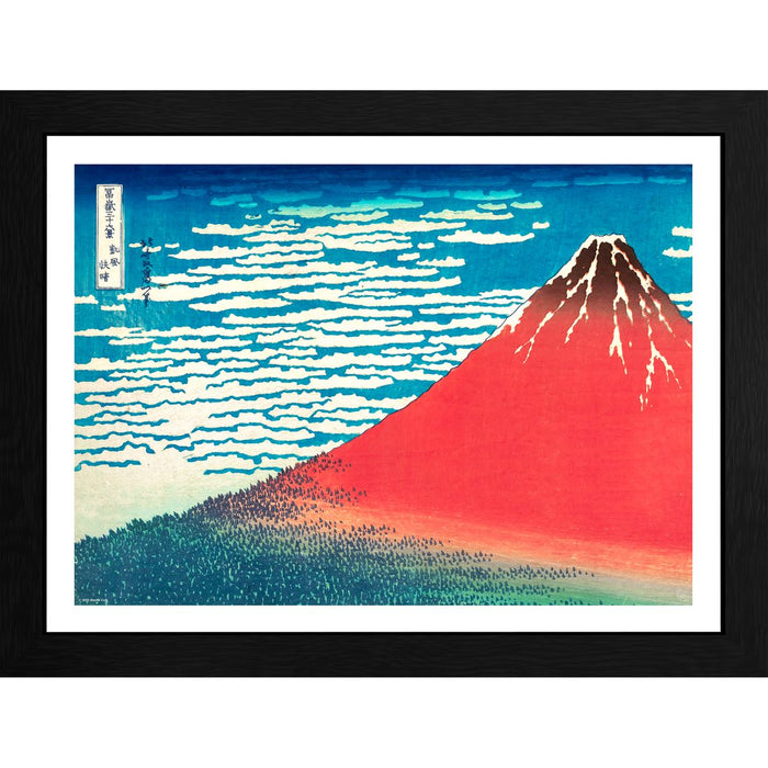 Hokusai - Red Fuji - Kehystetty taidejuliste