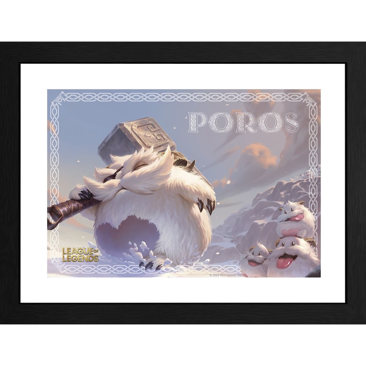 League of Legends - Poro - Kehystetty taidejuliste