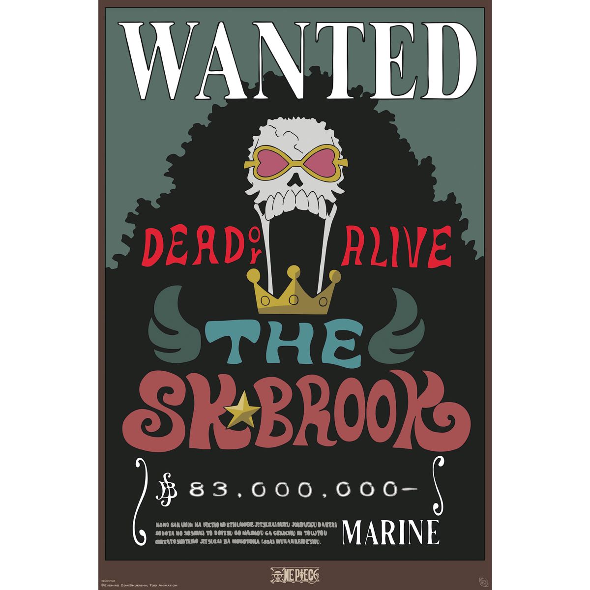 One Piece - Wanted Brook - Juliste