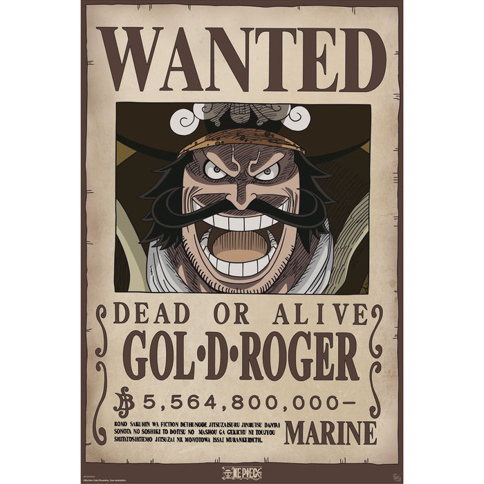 One Piece - Wanted Gol .D. Roger - Juliste