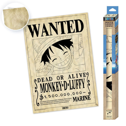 One Piece - Wanted Luffy - Parchment Poster