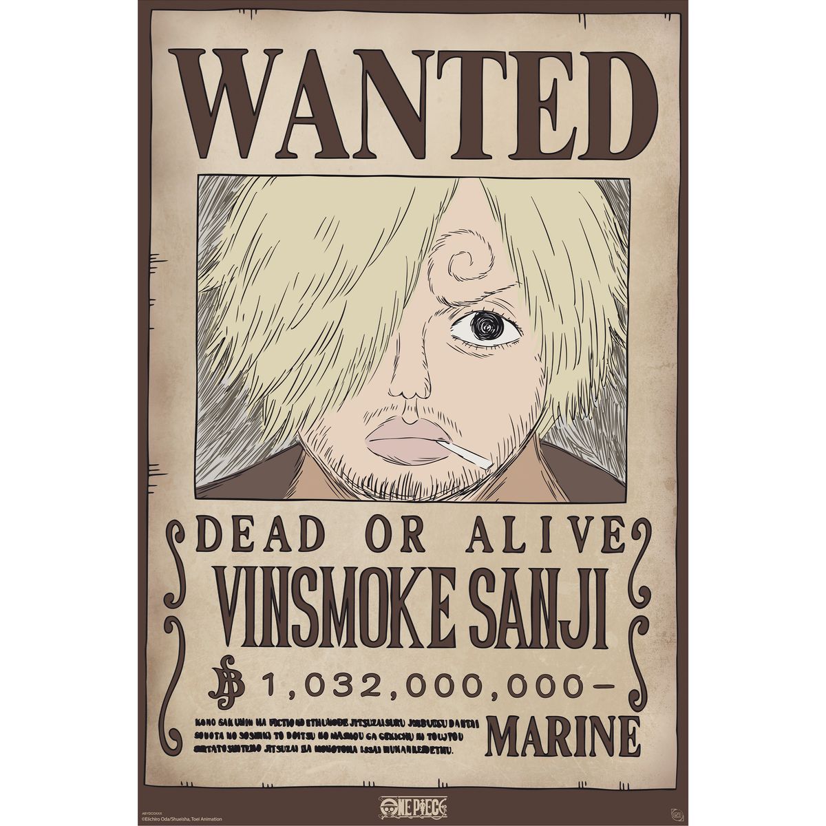 One Piece - Wanted Sanji Wano - Juliste