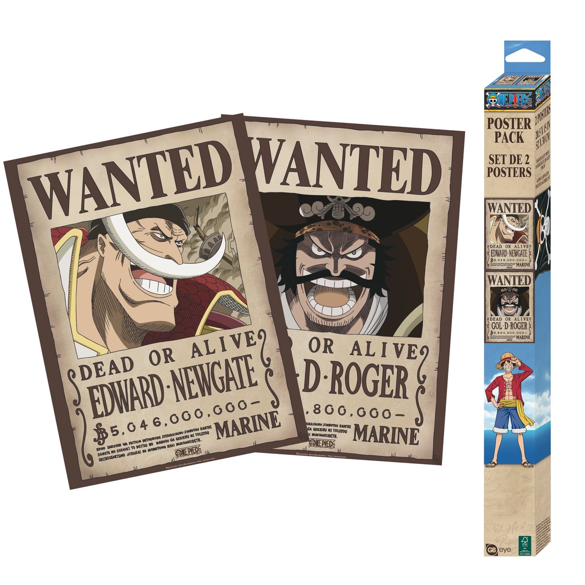 One Piece - Roger & Whitebeard - Julistesetti (2 kpl)