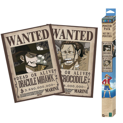 One Piece - Wanted Mihawk & Crocodile - Julistesetti (2 kpl)