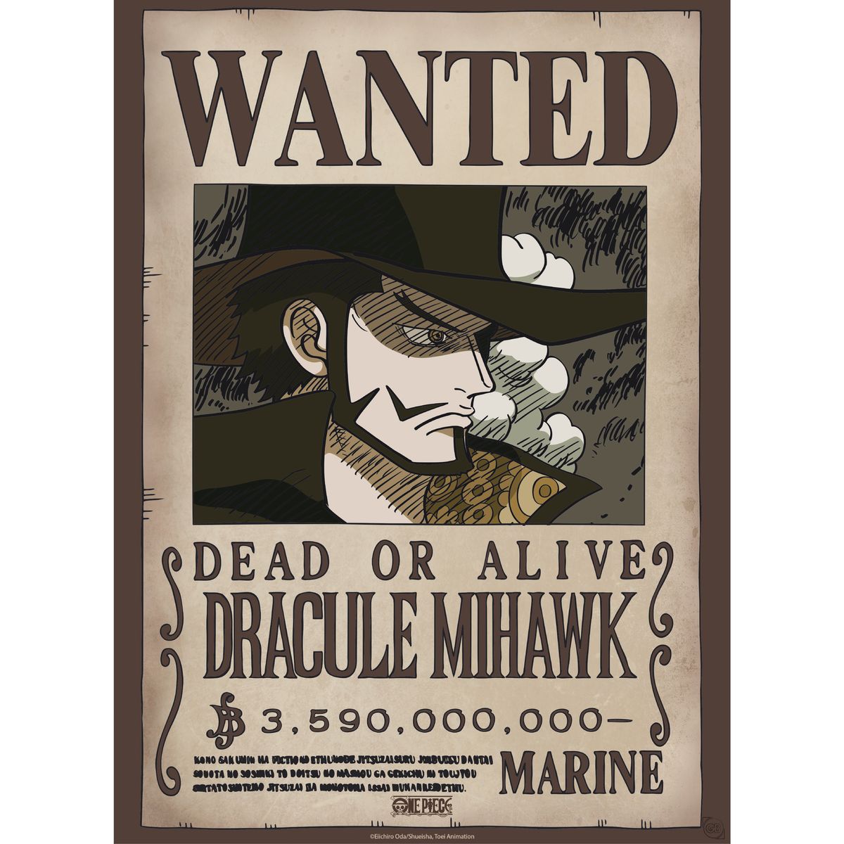 One Piece - Wanted Mihawk & Crocodile - Julistesetti (2 kpl)