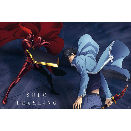 Solo Leveling - Jinwoo vs Igris - Juliste