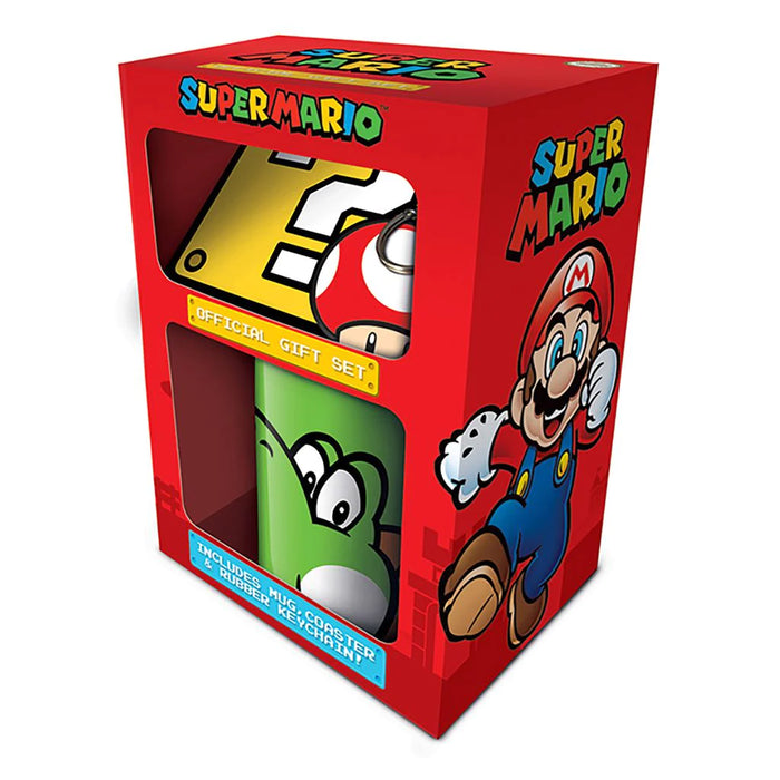 Super Mario - Yoshi - Lahjasetti (muki, mukinalunen & avaimenperä)