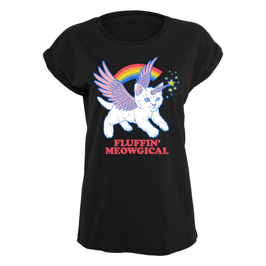 Hillary White Rabbit - Fluffin' Meowgical - Naisten T-paita