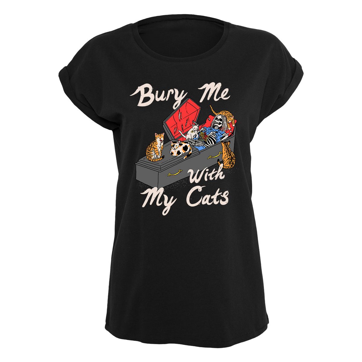 Hillary White Rabbit - Bury Me With My Cats - Naisten T-paita
