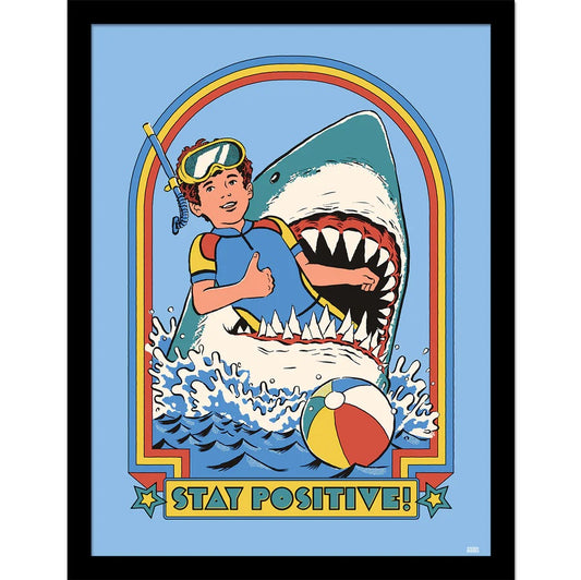 Steven Rhodes - Stay Positive - Kehystetty taidejuliste