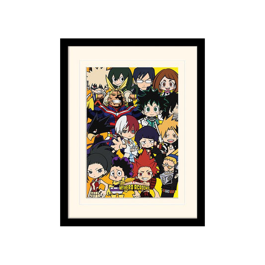 My Hero Academia - Chibi Characters - Kehystetty taidejuliste