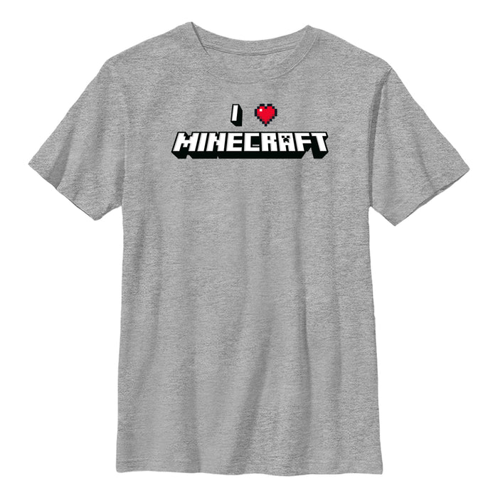 Minecraft - I Heart Minecraft - Lasten T-paita
