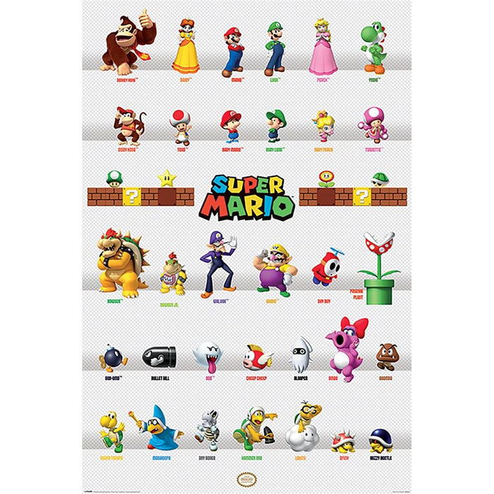 Super Mario - Character Parade - Juliste