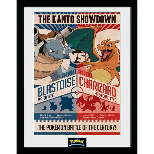 Pokémon - Red vs Blue - Kehystetty taidejuliste