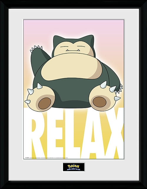 Pokémon - Snorlax - Kehystetty taidejuliste