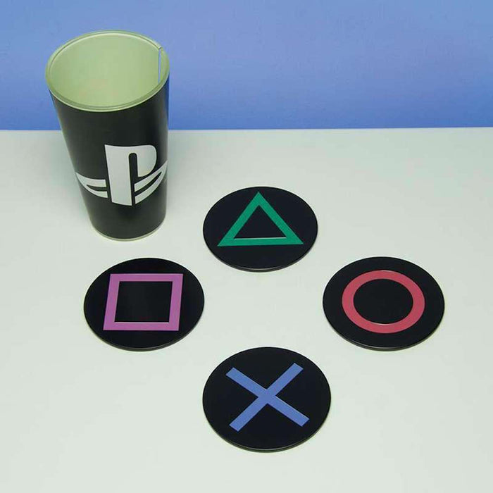 PlayStation - Symbolit - Lasinaluset (4 kpl setti)