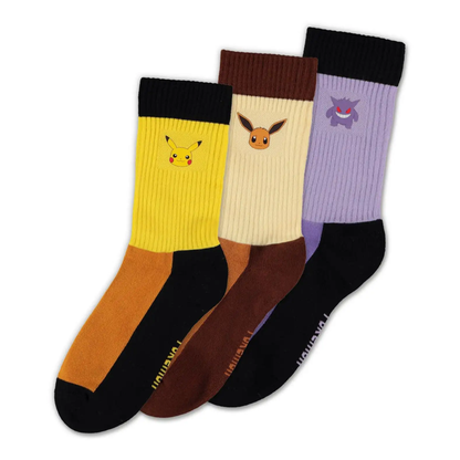 Pokémon - Pikachu, Eevee, Gengar - Sukat (3 kpl setti)