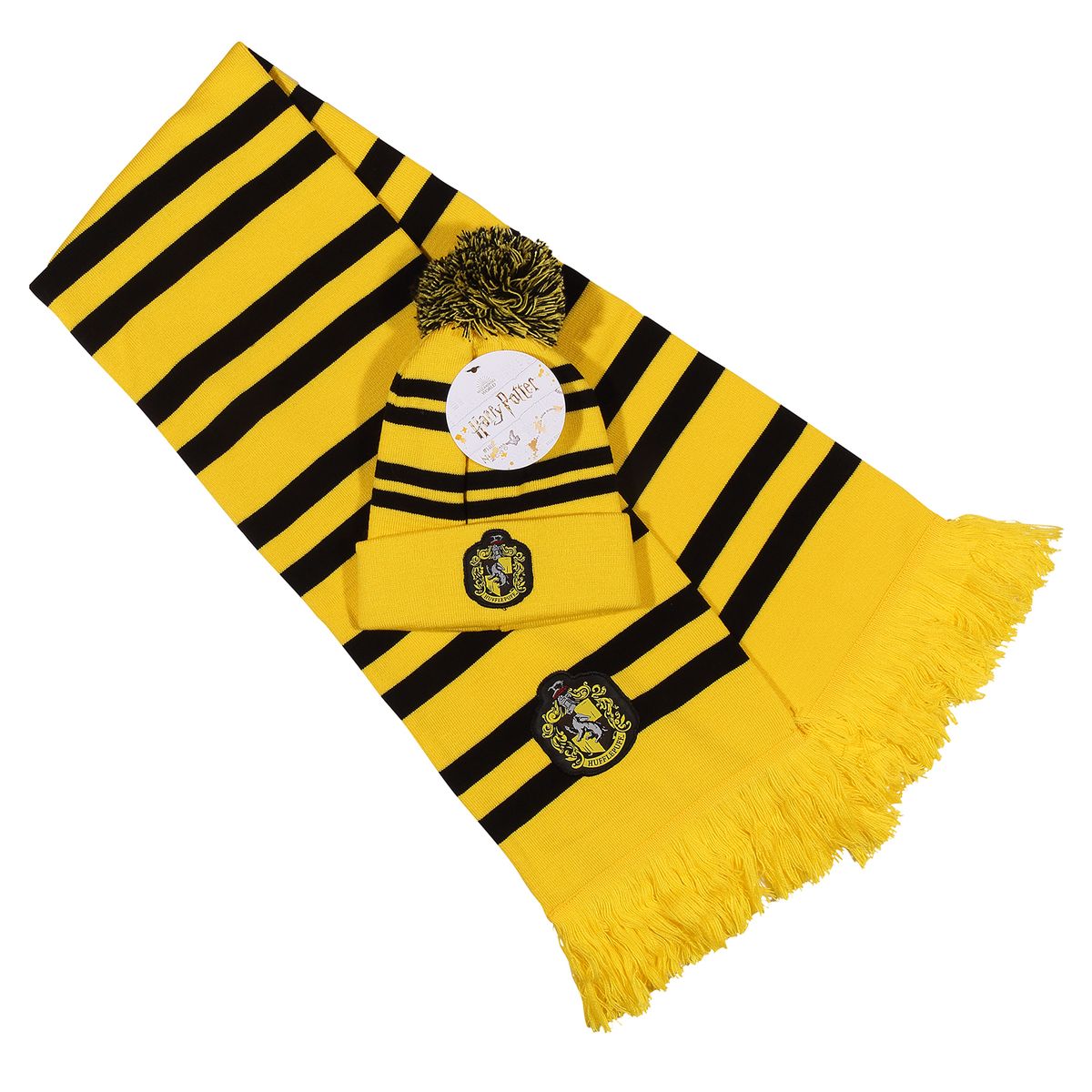 Harry Potter - Hufflepuff - Huivi & pipo (setti)