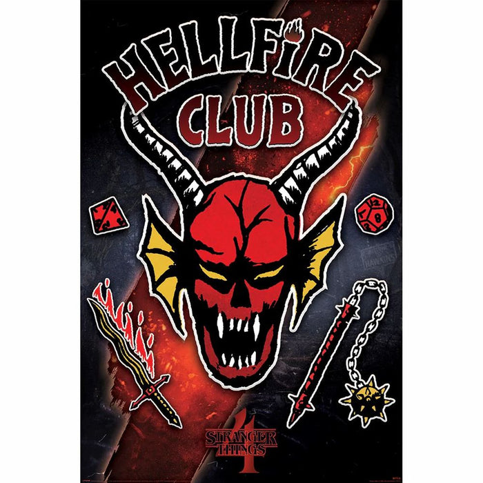 Stranger Things - Hellfire Club Emblem Rift - Juliste