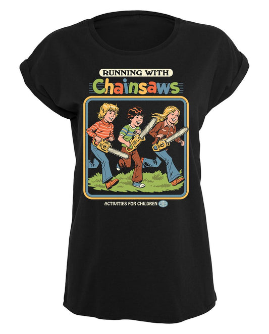 Steven Rhodes - Running with Chainsaws - Naisten T-paita