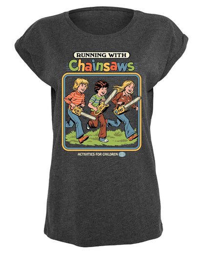 Steven Rhodes - Running with Chainsaws - Girlshirt