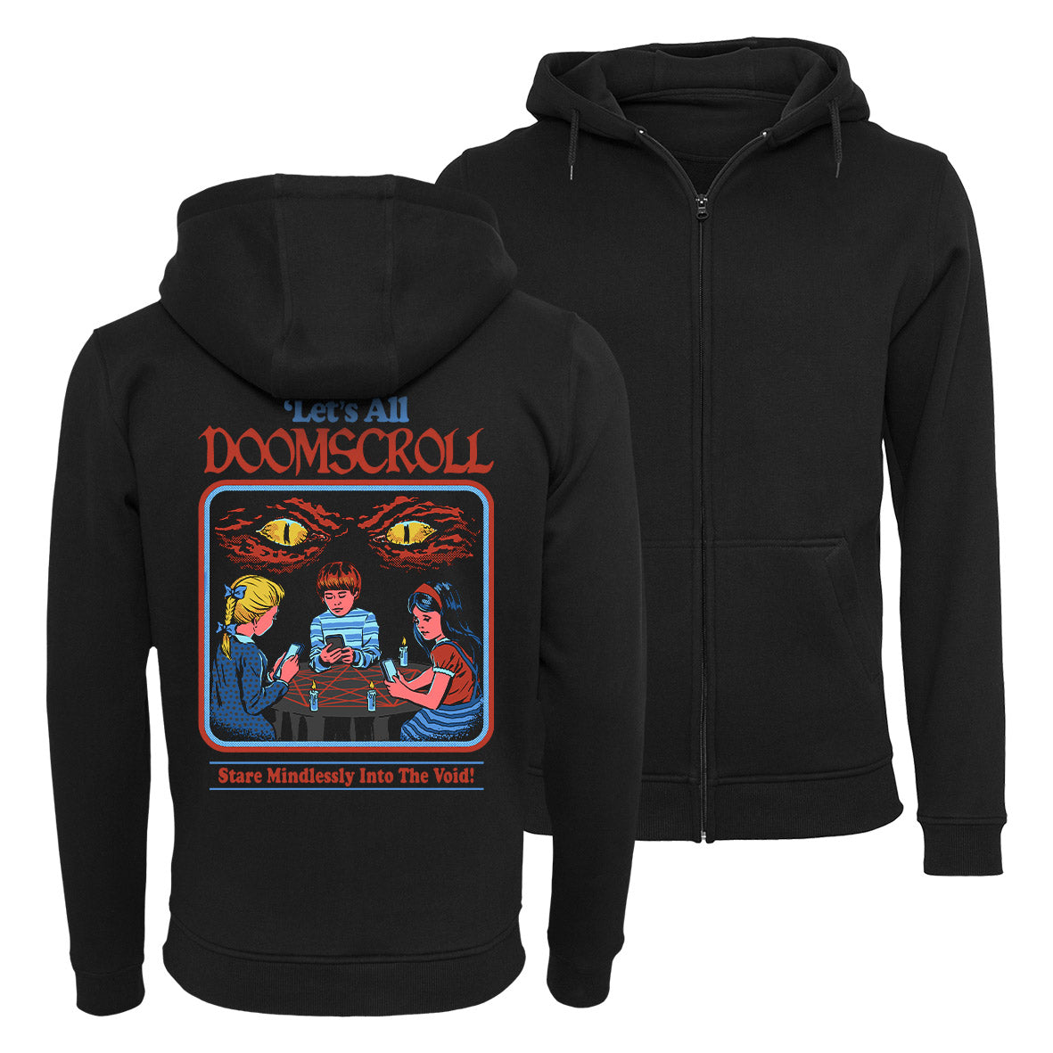 Steven Rhodes - Let's All Doomscroll - Zip-Up Hoodie
