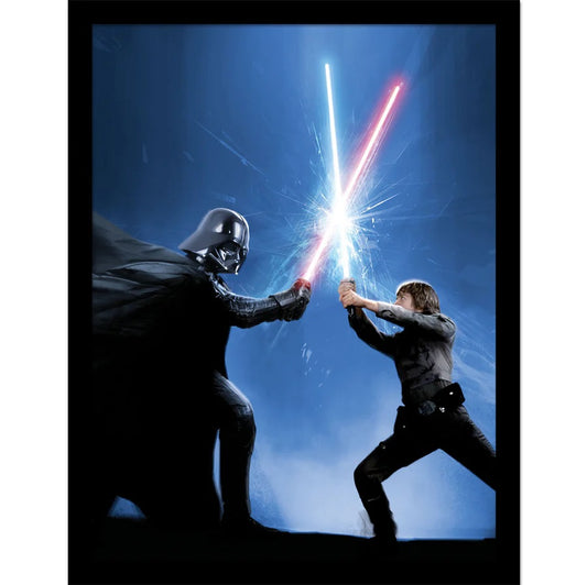 Star Wars - Luke Vs Vader - Kehystetty taidejuliste