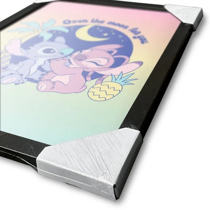 Lilo and Stitch - Over the Moon - Kehystetty taidejuliste