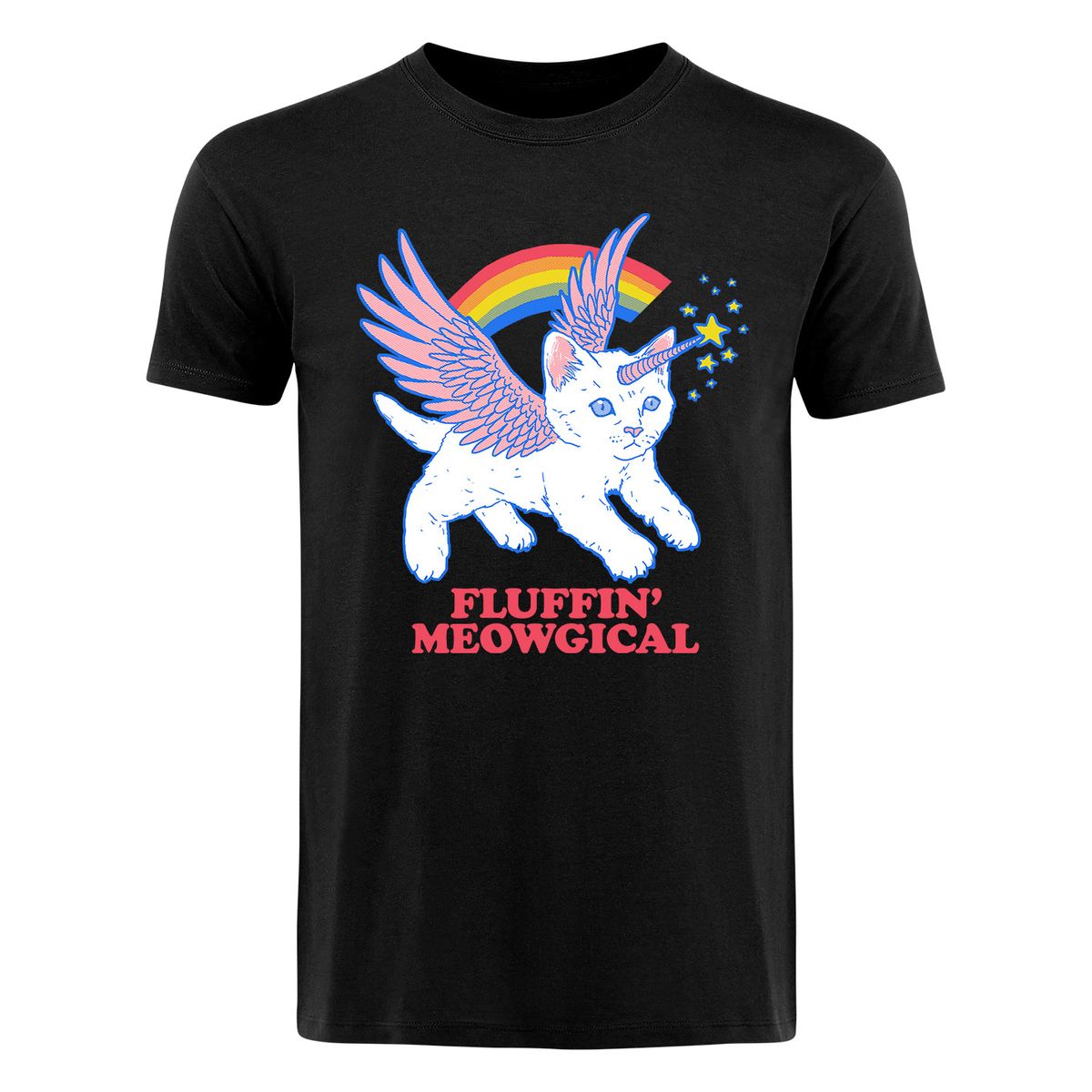 Hillary White Rabbit - Fluffin' Meowgical - T-paita