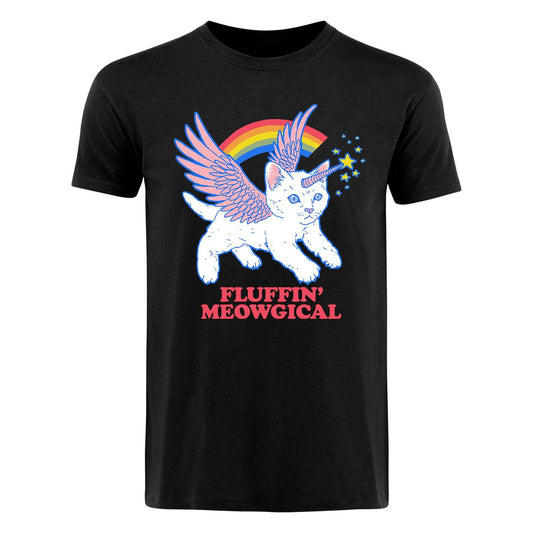 Hillary White Rabbit - Fluffin' Meowgical - T-paita