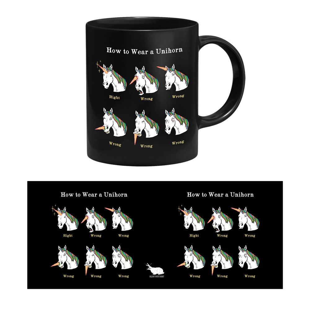 Hillary White Rabbit - How to Wear a Unihorn - Muki
