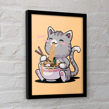 By Maria - Kawaii Neko Cat - Kehystetty taidejuliste