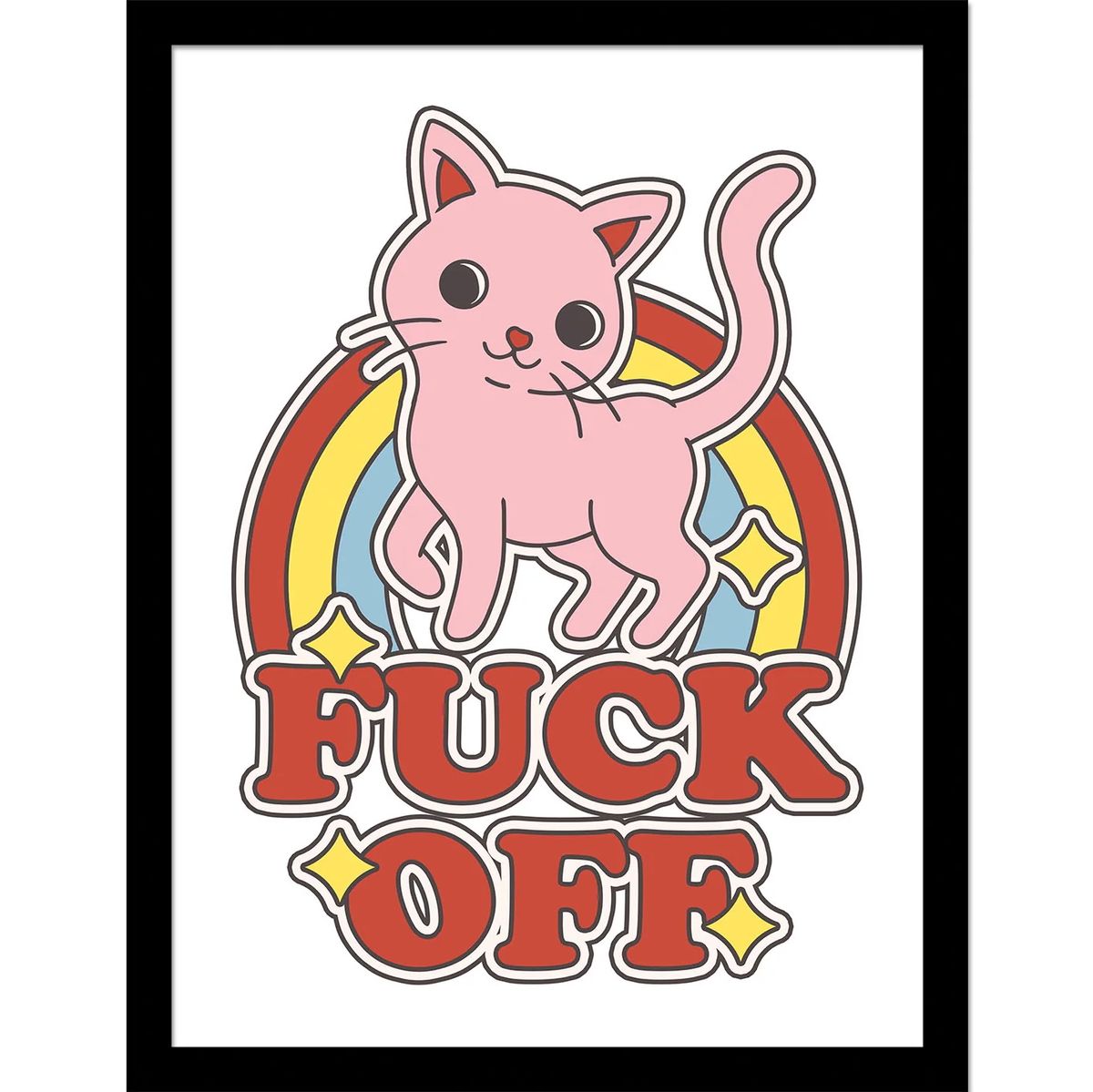 Fuck Off - Kehystetty taidejuliste