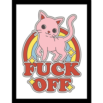 Fuck Off - Kehystetty taidejuliste