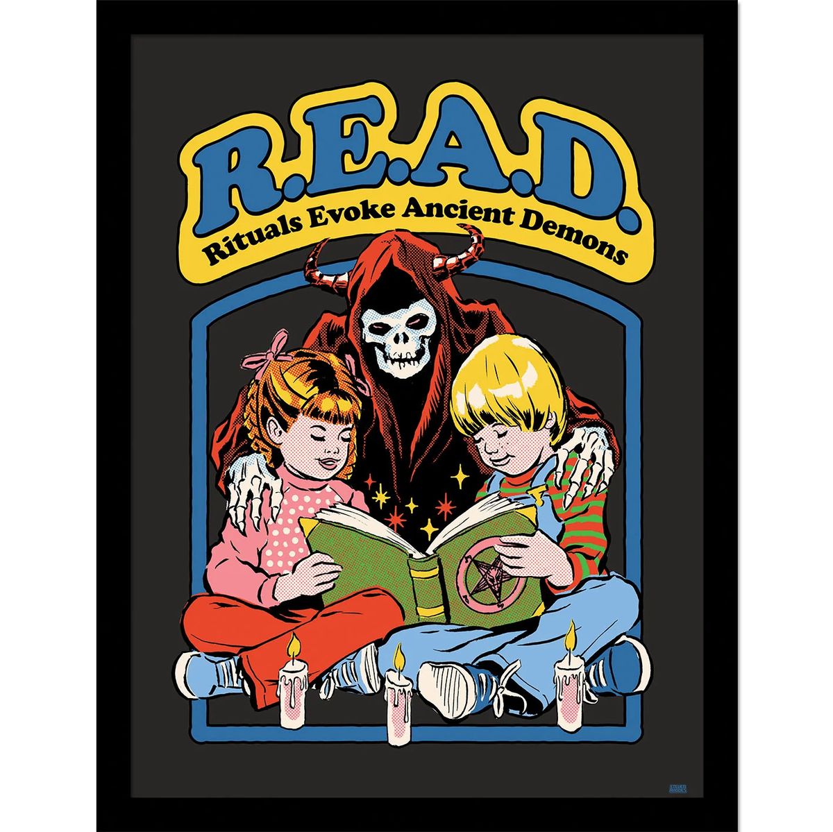 Steven Rhodes - READ - Kehystetty taidejuliste