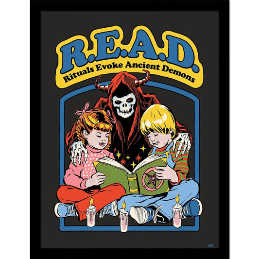 Steven Rhodes - READ - Kehystetty taidejuliste