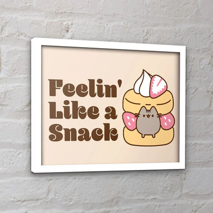 Pusheen - Feelin' Like A Snack - Kehystetty taidejuliste