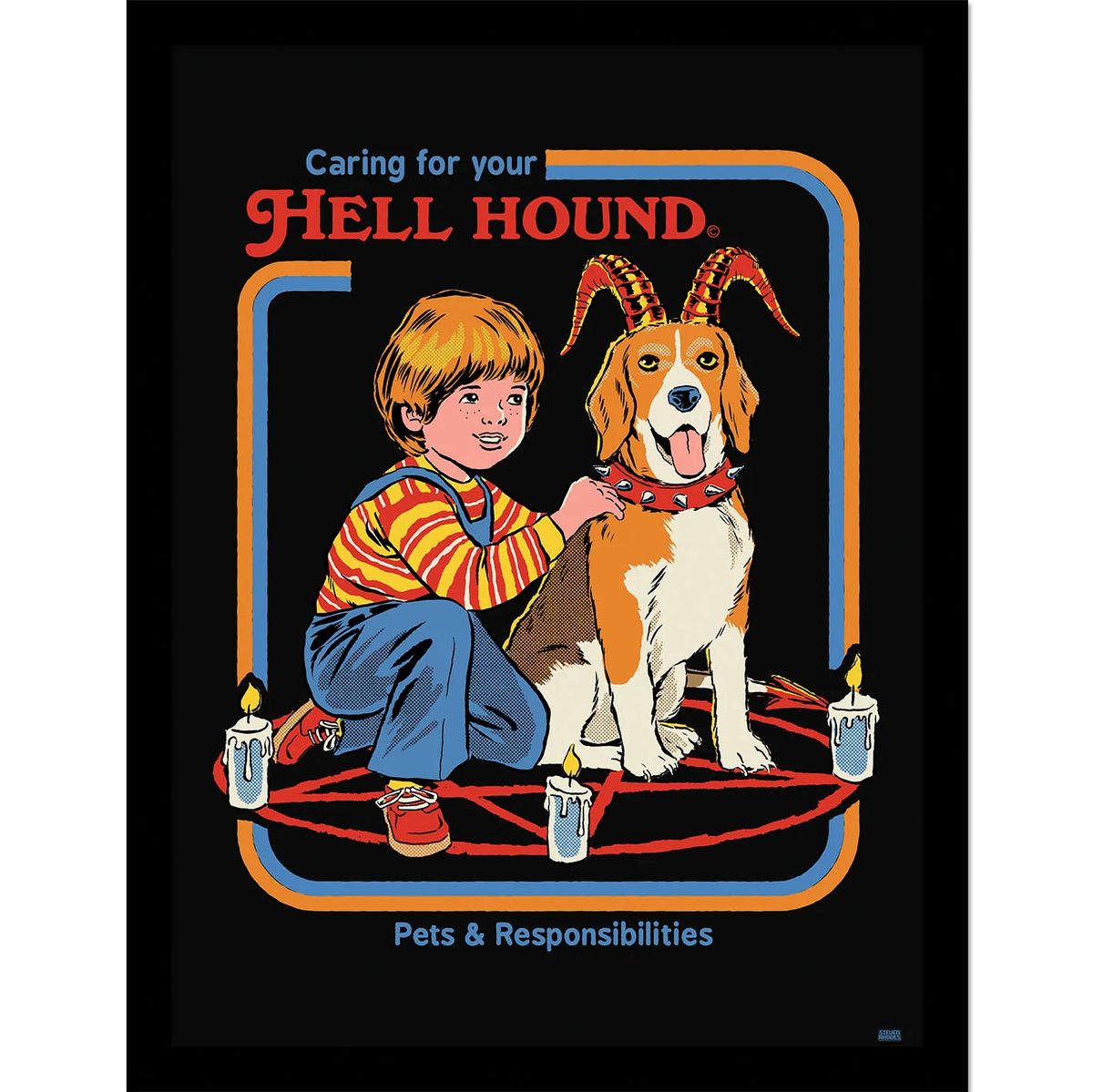 Steven Rhodes - Caring for Your Hell Hound - Kehystetty taidejuliste