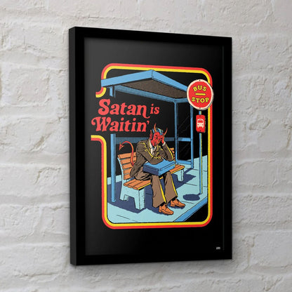 Steven Rhodes - Satan Is Waitin - Kehystetty taidejuliste