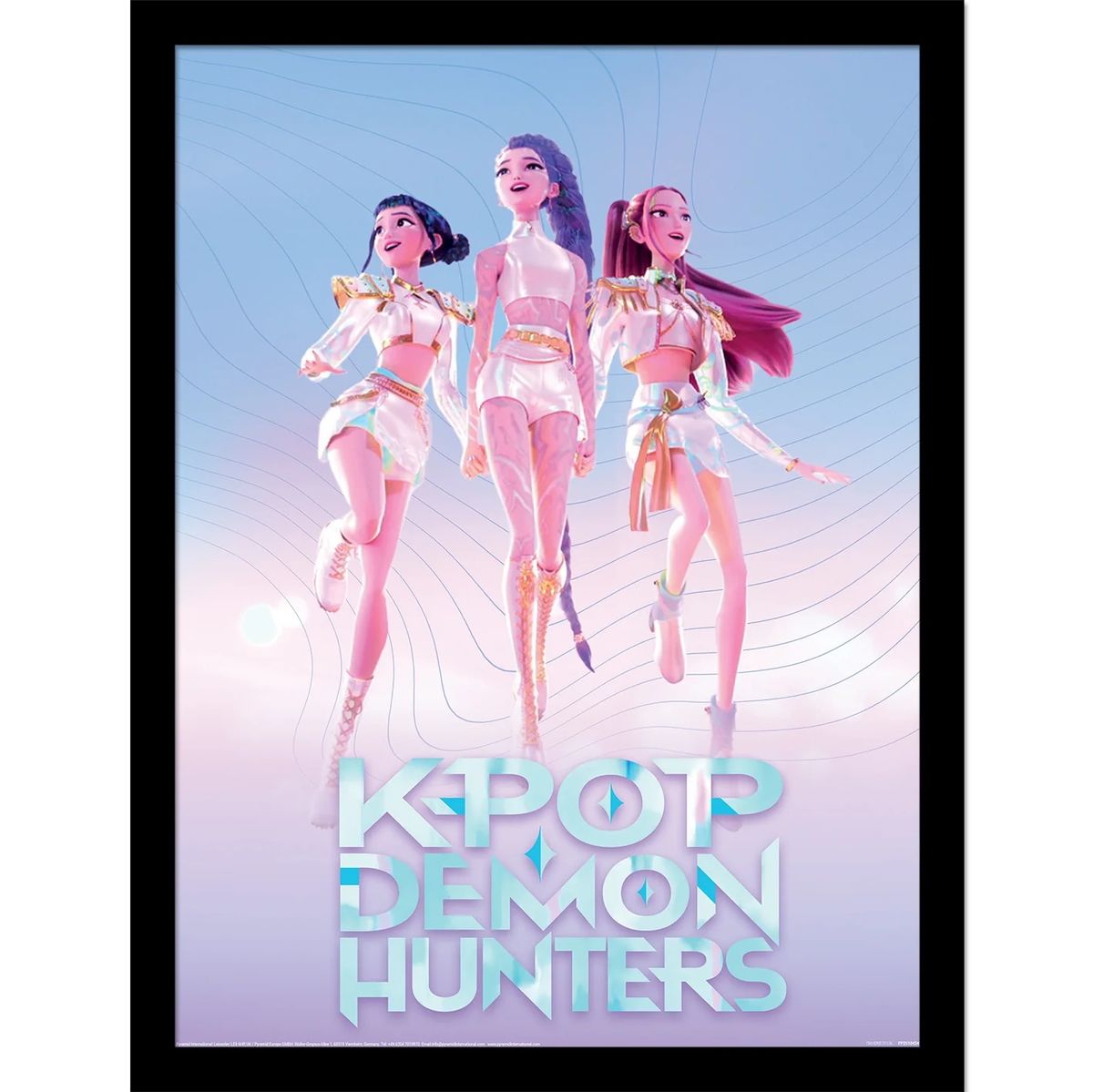 KPop Demon Hunters - Trio - Kehystetty taidejuliste