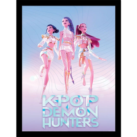 KPop Demon Hunters - Trio - Kehystetty taidejuliste