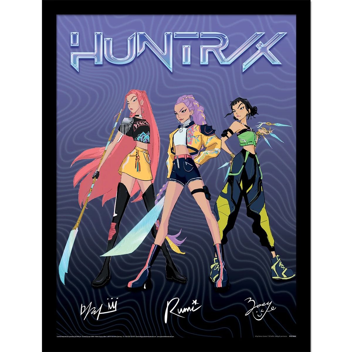 KPop Demon Hunters - Huntrix Signatures - Framed Art Print