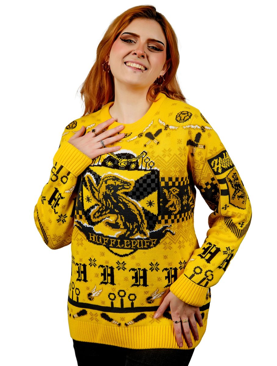 Harry Potter - Hufflepuff Quidditch - Jouluneule / joulupaita (Ugly Christmas Sweater)