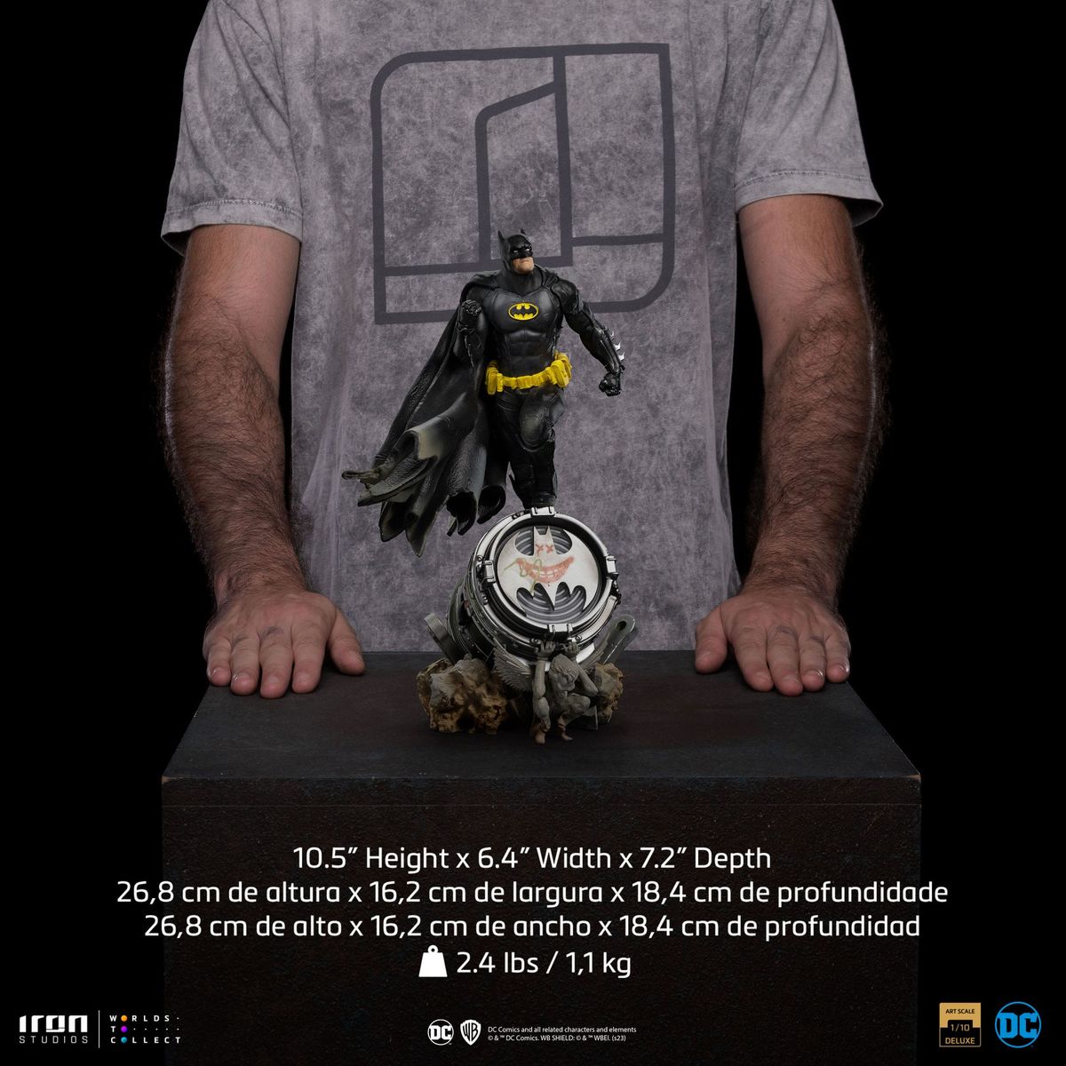 Batman - BDS Art Scale Statue 1/10 Batman Deluxe (Black Version Exclusive) - Figuuri (keräilyhahmo)