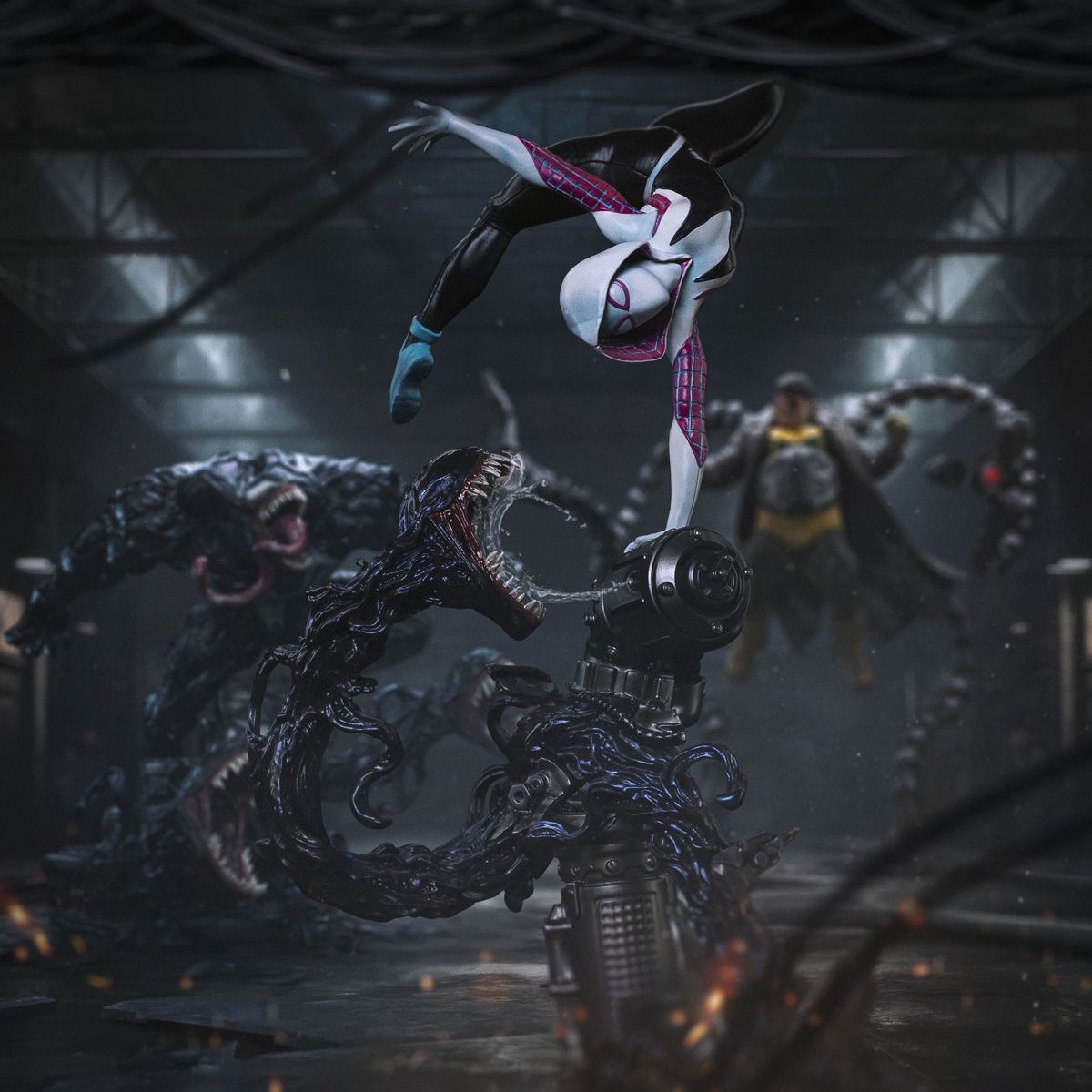 Marvel - Spider-Man vs. Villains Art Scale Statue 1/10 Ghost Spider Diorama - Figure