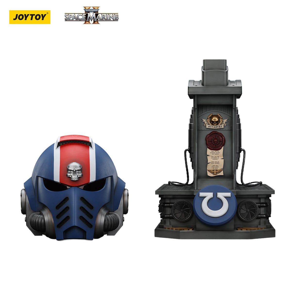 Warhammer 40,000 - Space Marine 2 Ultramarines Lieutenant Titus - Replica Helmet with Stand (replika/jäljitelmä jalustalla)