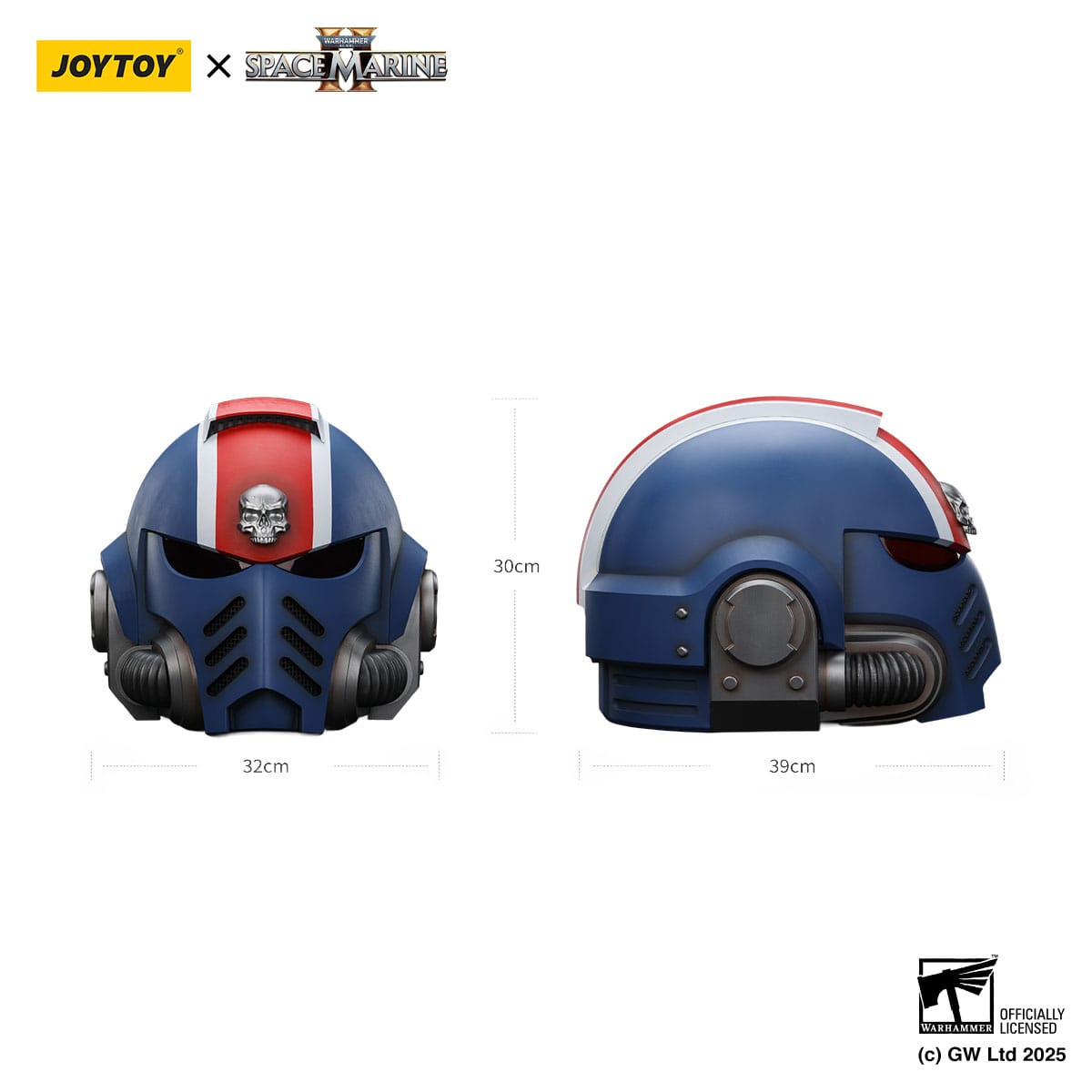 Warhammer 40,000 - Space Marine 2 Ultramarines Lieutenant Titus - Replica Helmet (replika/jäljitelmä)