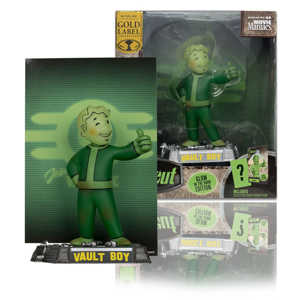 Fallout - Movie Maniacs Vault Boy - Glow-in-the-Dark -figuuri (keräilyhahmo)