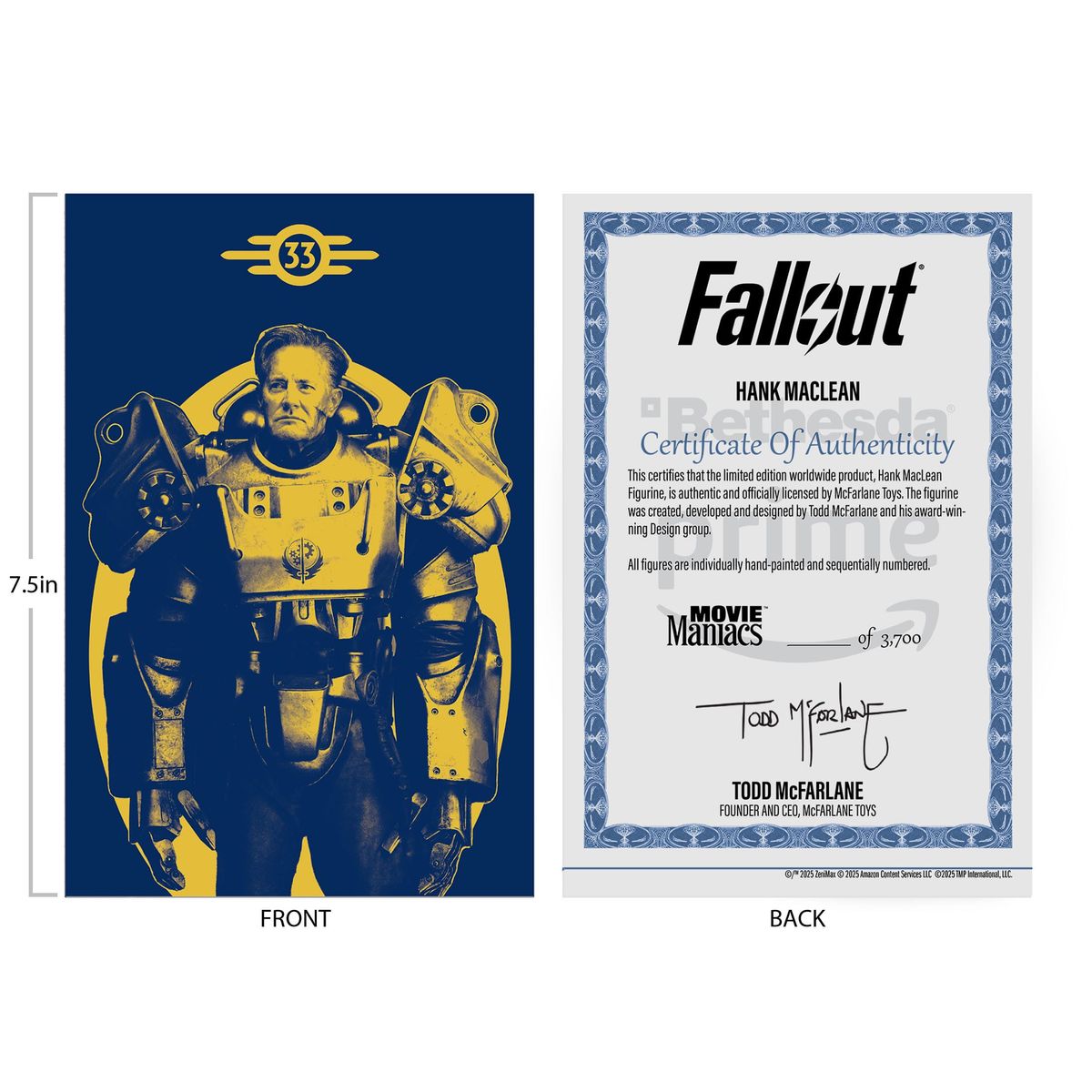 Fallout - Movie Maniacs Hank Maclean (Season 2) (Red Platinum Edition) - Action figure