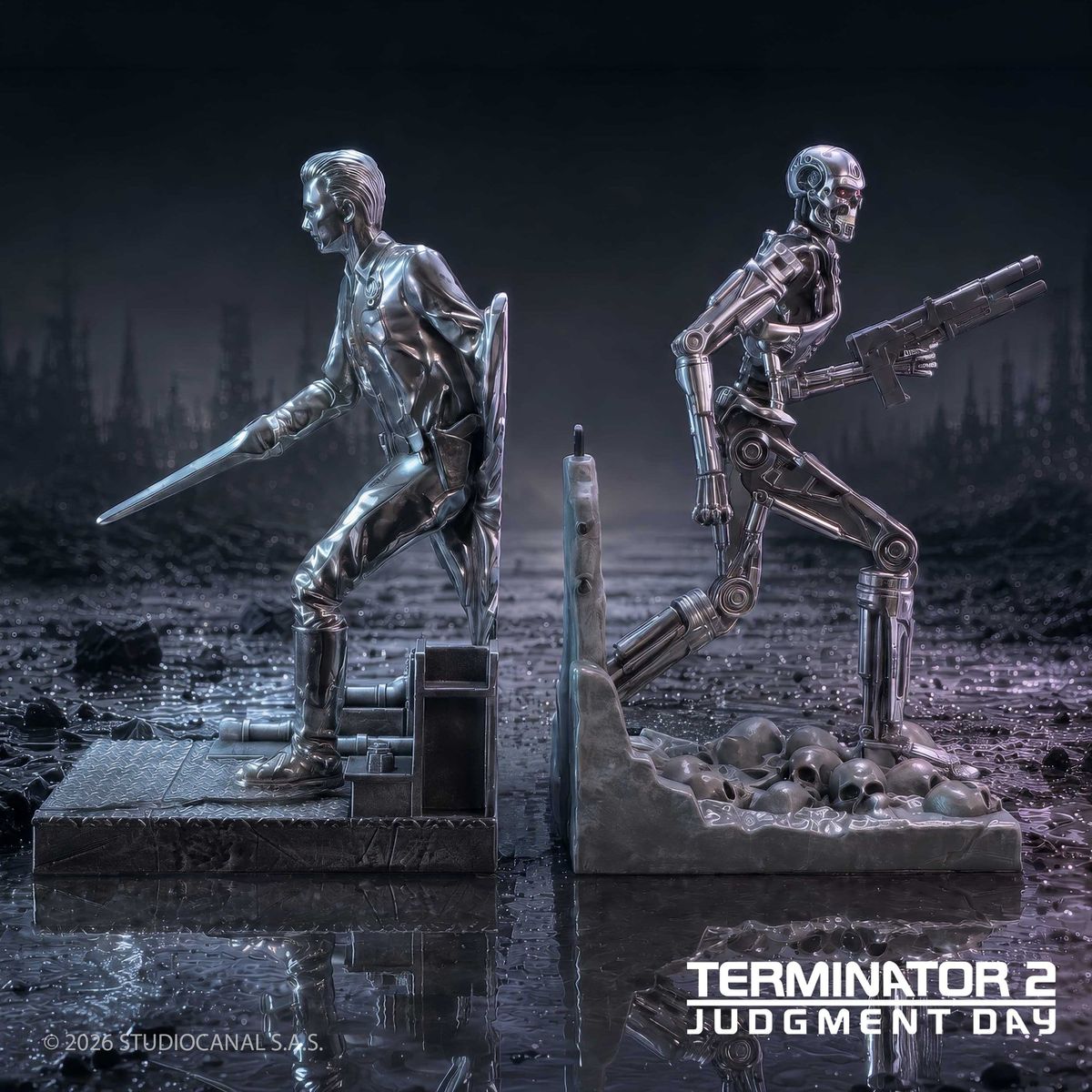 Terminator 2 - T-1000 vs. T-800 - Bookends
